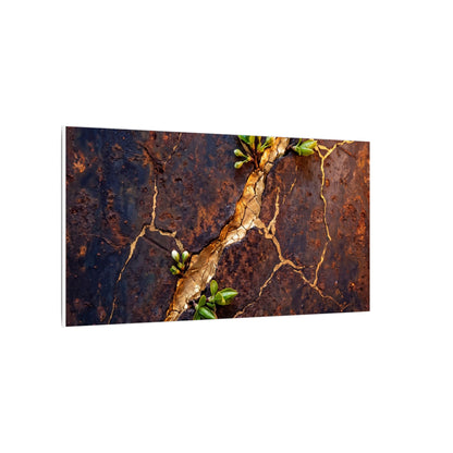 Rust Patina Spring Canvas Art | Kintsugi Resilient Design