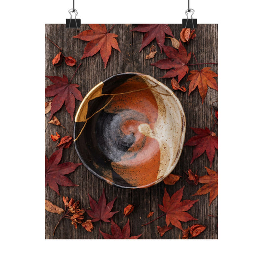 Ceramic Bowl Broken Beauty Wall Art Print | Beautiful Kintsugi Art