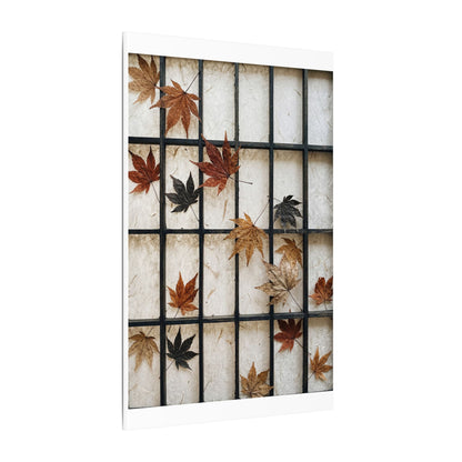 Japandi Shoji Screen in Overcast | Texture Canvas Art