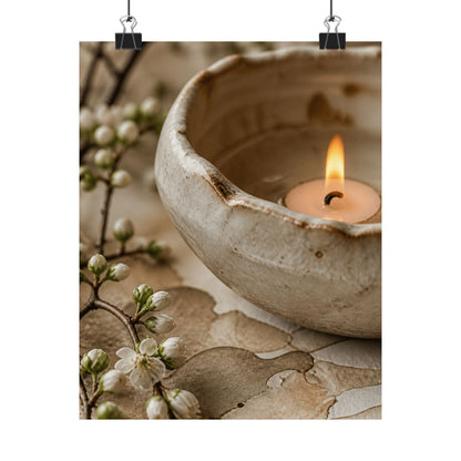 Kanso Ceramic Bowl Wall Art Print - Japandi Watercolor