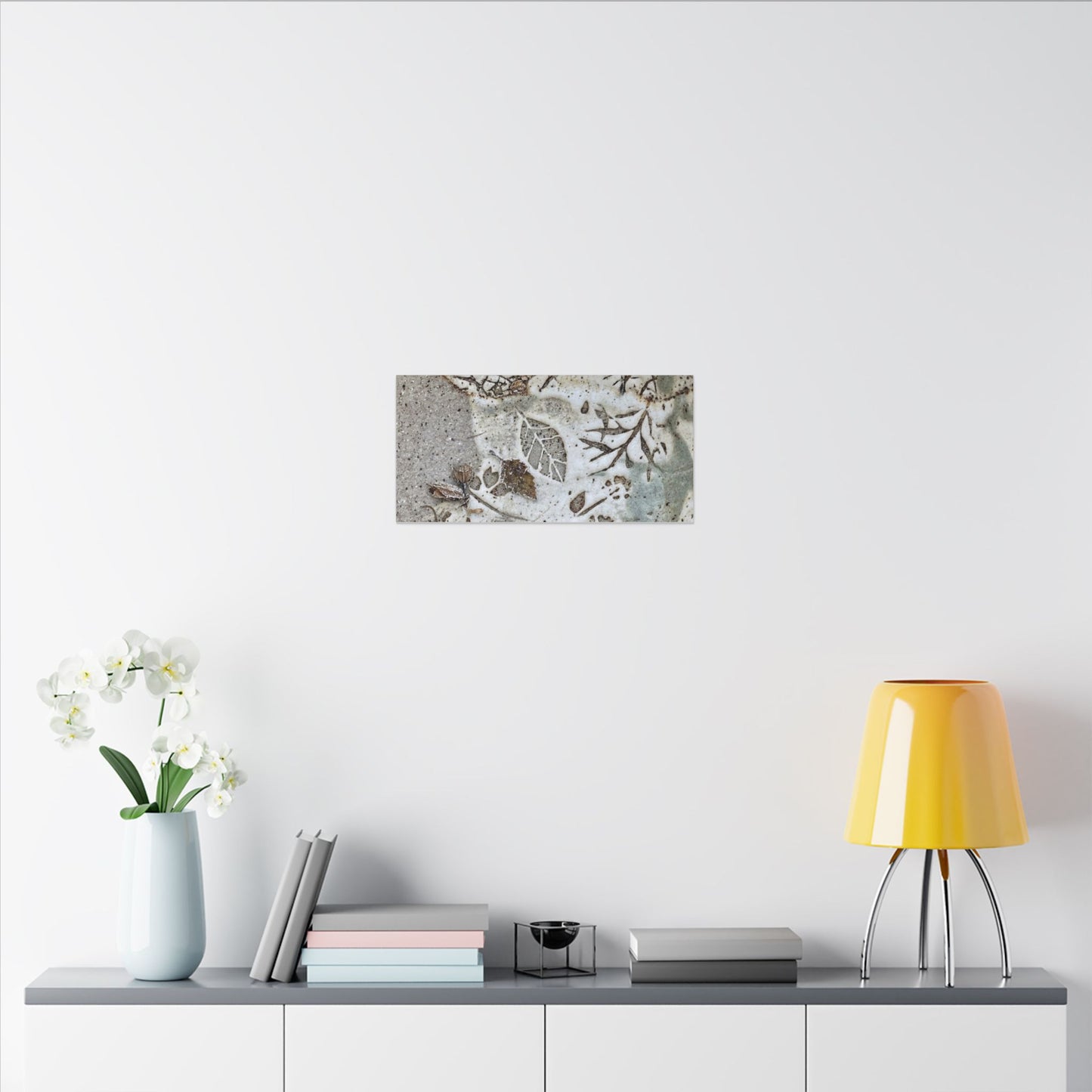 Ceramic Bowl Winter Canvas Art | Japandi Earthy Design