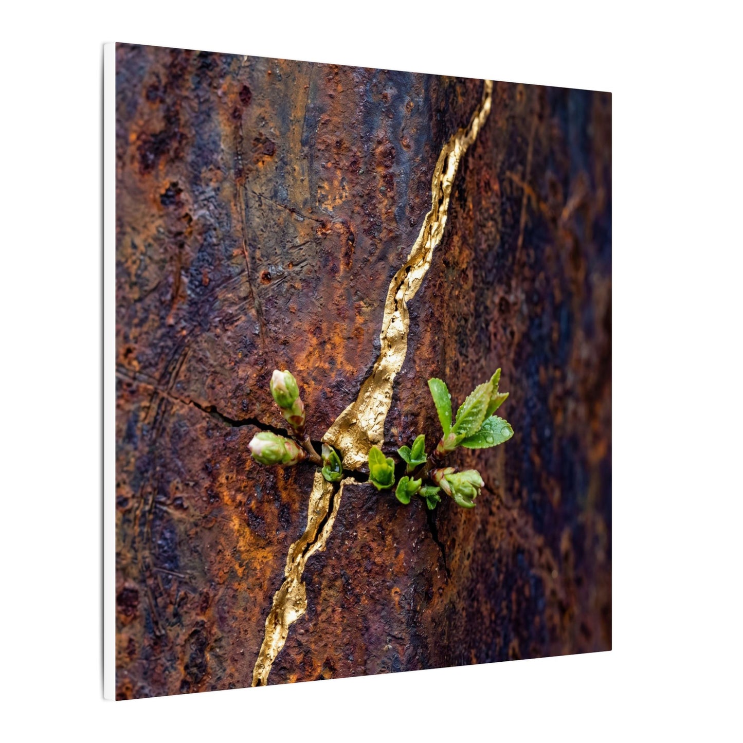 Overcast Rust Patina Canvas Art - Kintsugi Datsuzoku