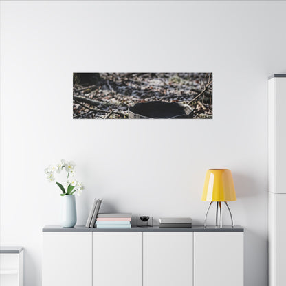 Dappled Ceramic Bowl Canvas Art - Dark Japandi Kanso