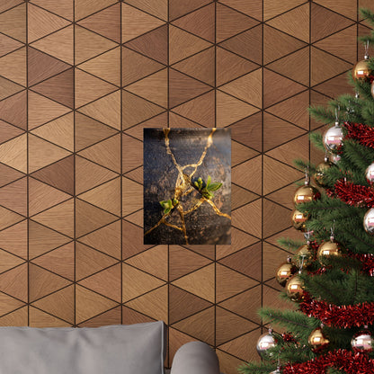 Golden Hour Rust Patina Wall Art Print - Kintsugi Shibui