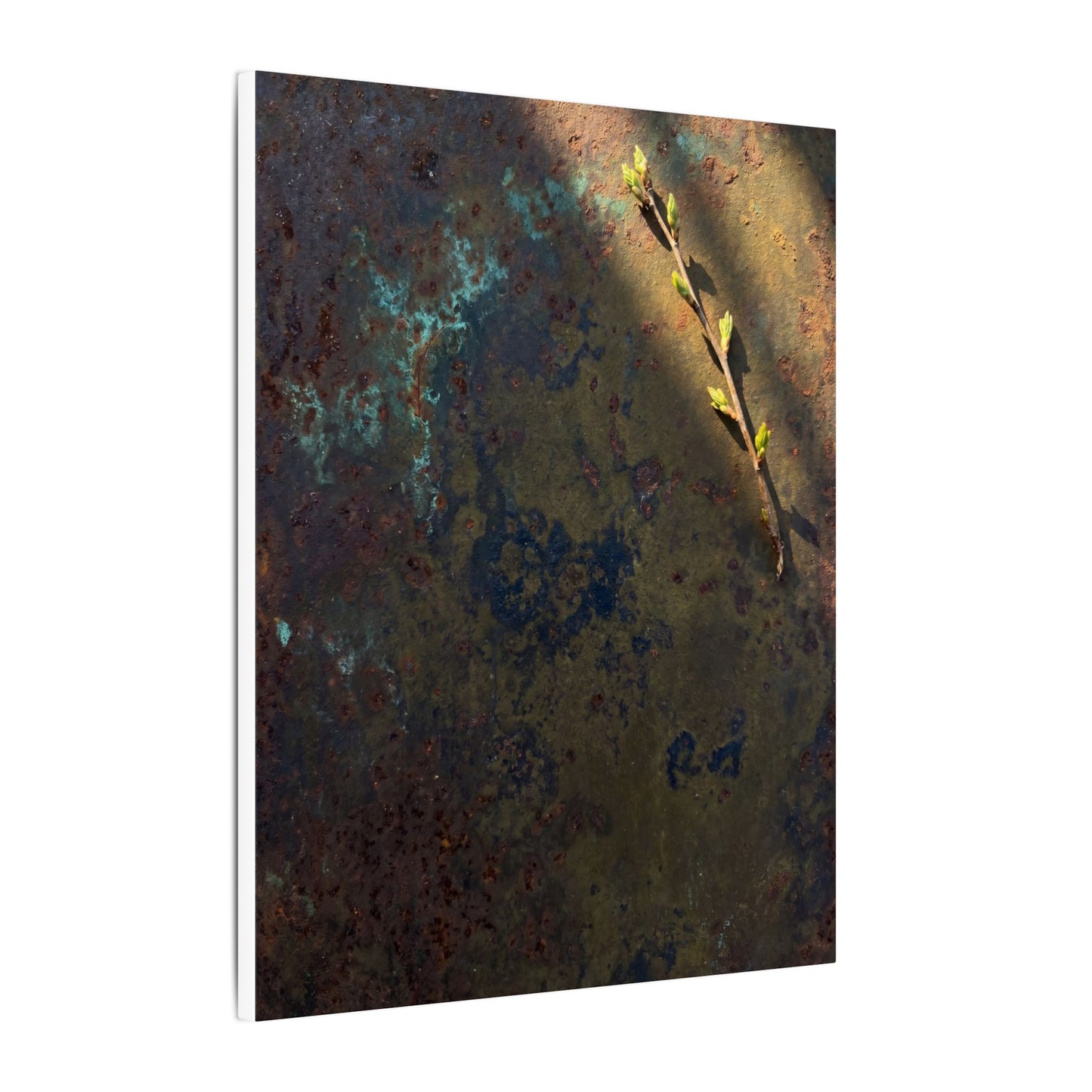 Golden Hour Rust Patina Canvas Art - Dark Japandi Ma
