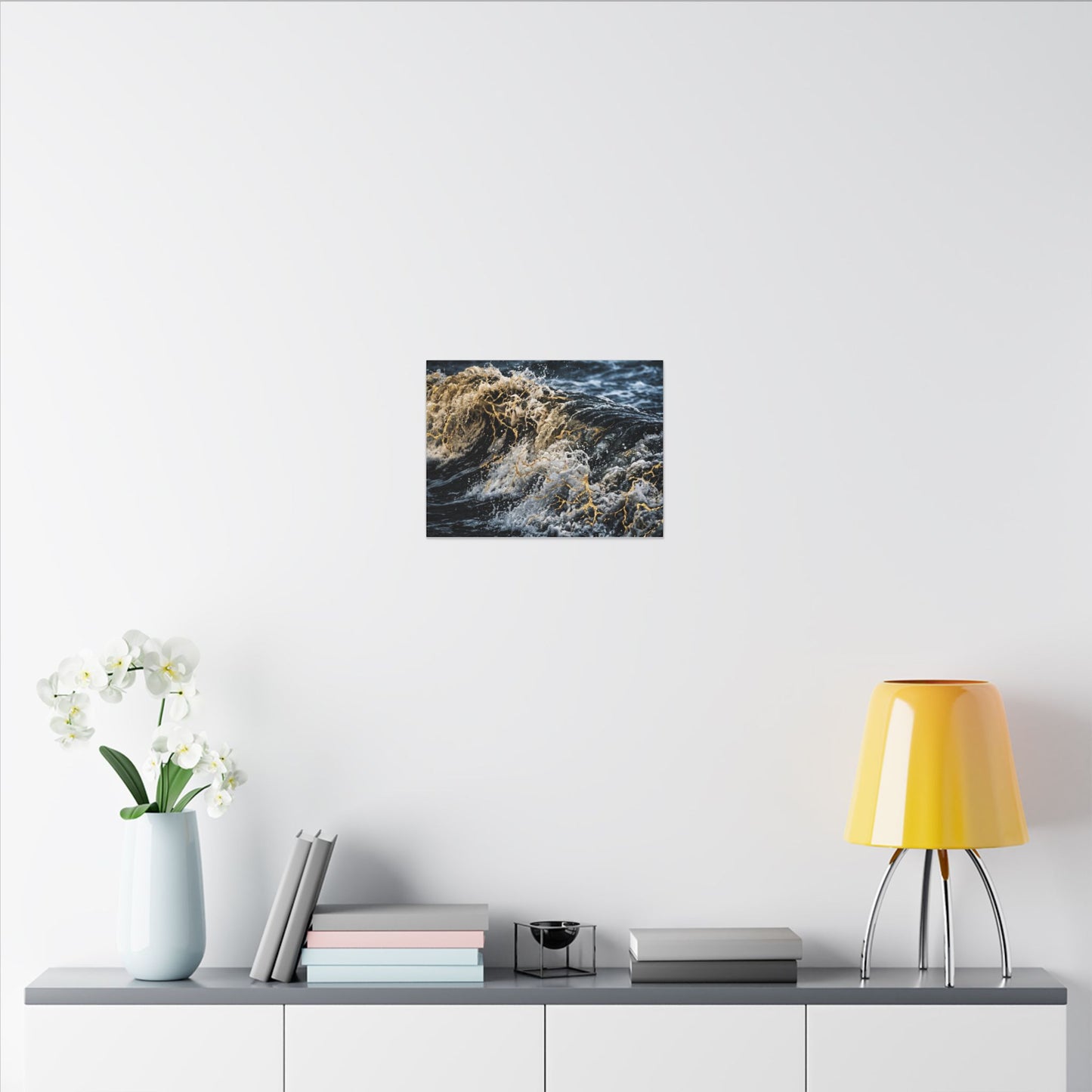Ocean Wave Winter Canvas Art | Kintsugi Artful Design