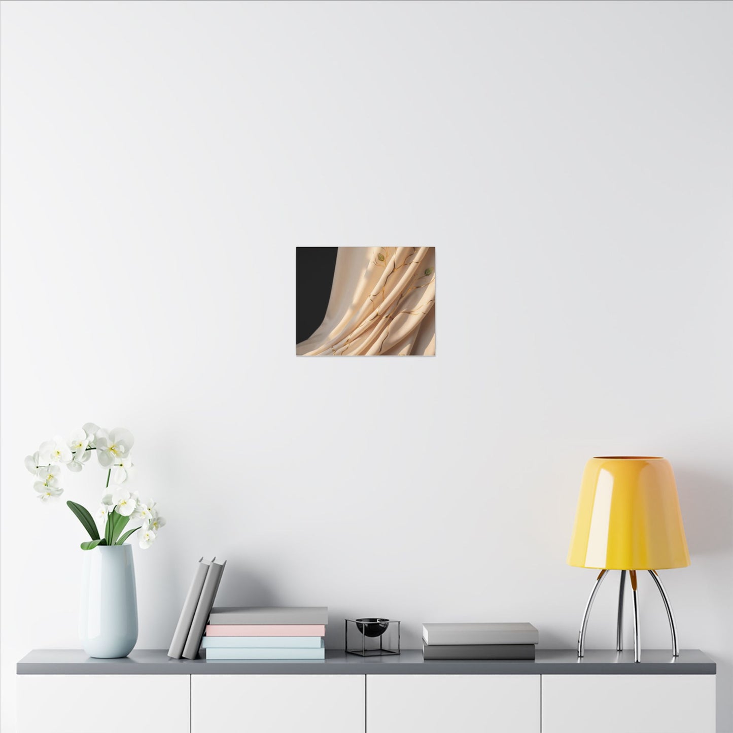 Golden Hour Silk Drape Canvas Art - Kintsugi Fukinsei
