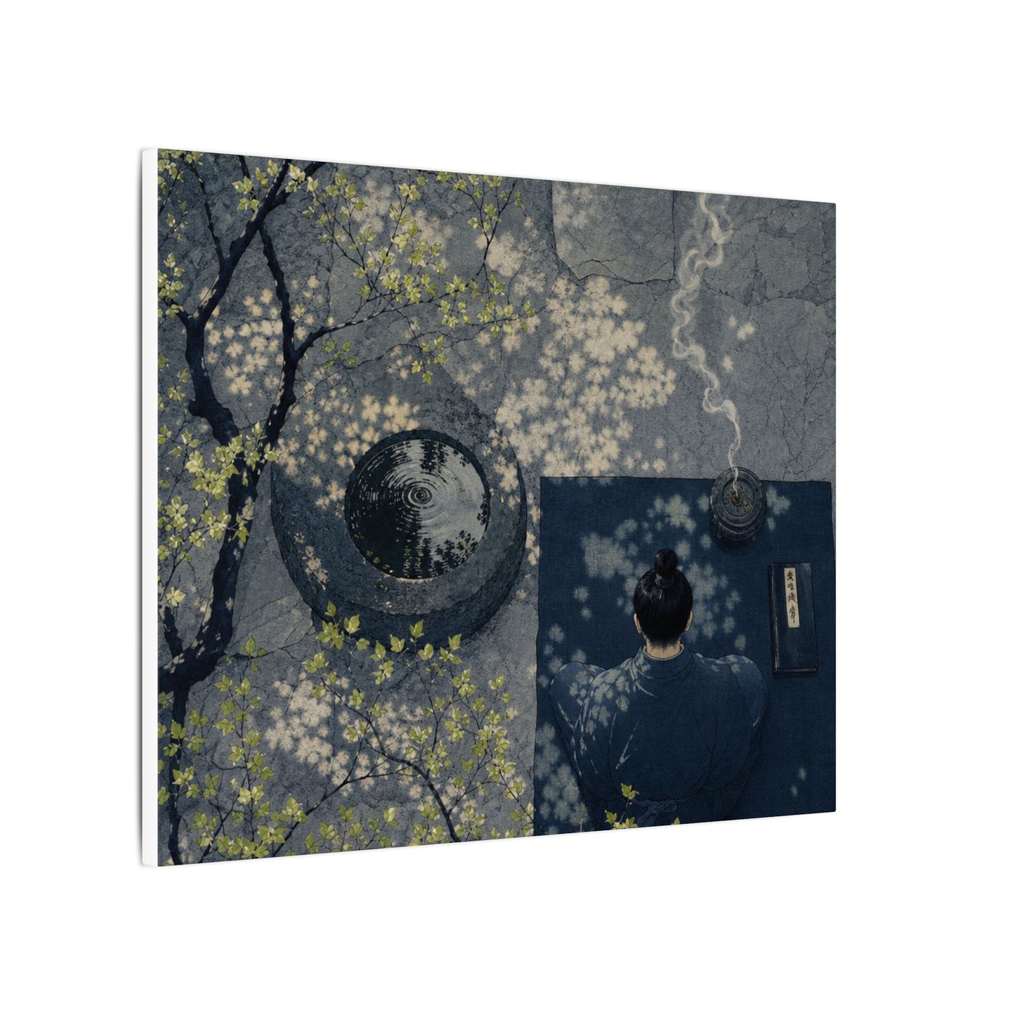Spring Incense Smoke Ukiyo E Inspired Canvas Art | Tranquil Decor