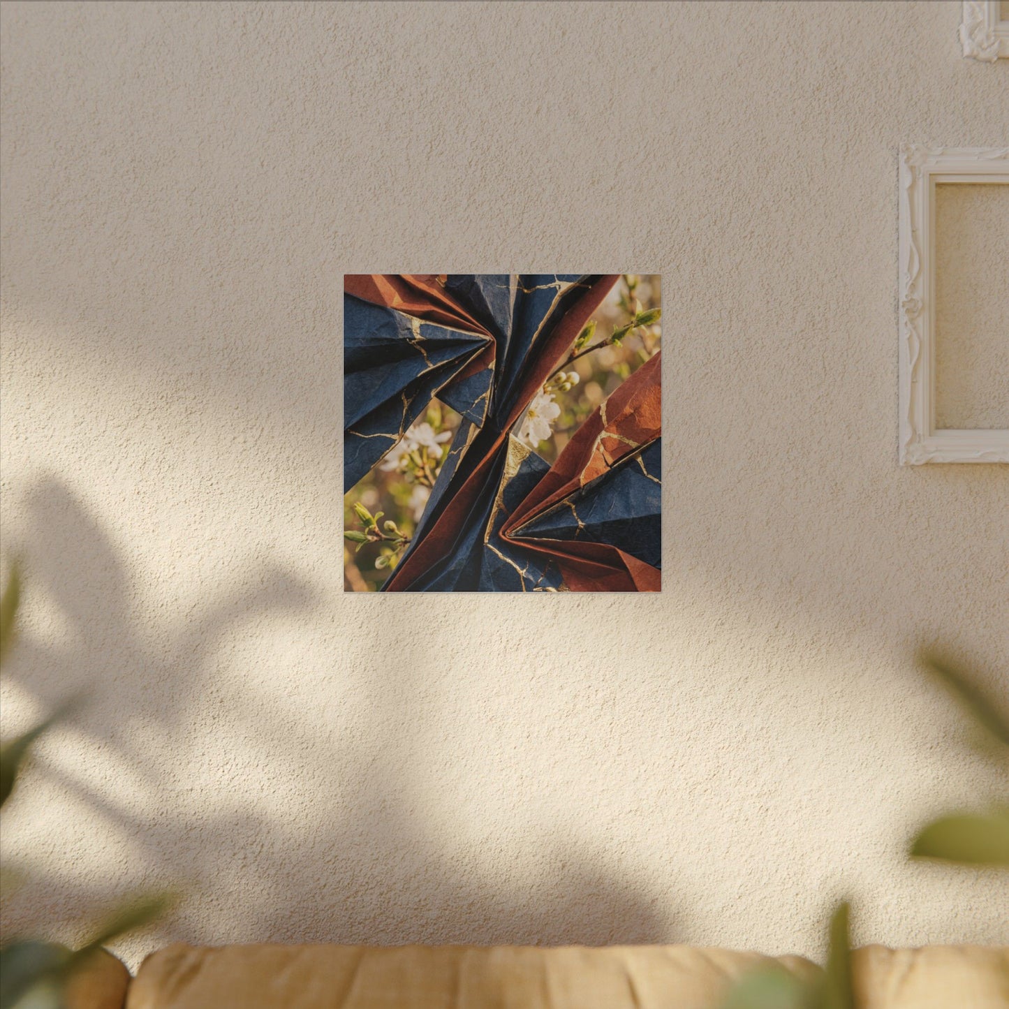 Golden Hour Paper Fold Canvas Art - Kintsugi Ma