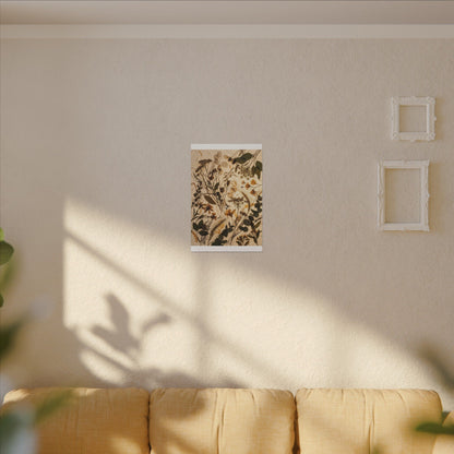 Dried Flowers Summer Canvas Art | Japandi Neutral Design