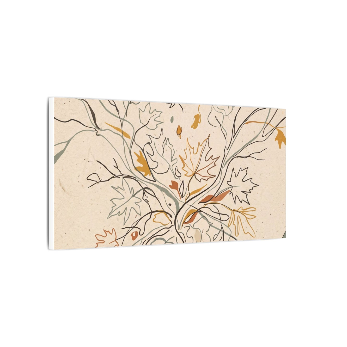 Warm Shadow Play Canvas Art - Minimal Line Japandi