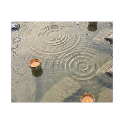 Water Ripple Canvas Art | Winter Japandi Japanese Pattern Art