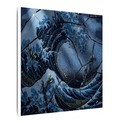 Ocean Wave Spring Canvas Art | Kintsugi Artful Design