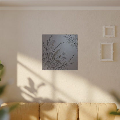 Spring Dried Flowers Japanese Pattern Canvas Art | Cozy Decor