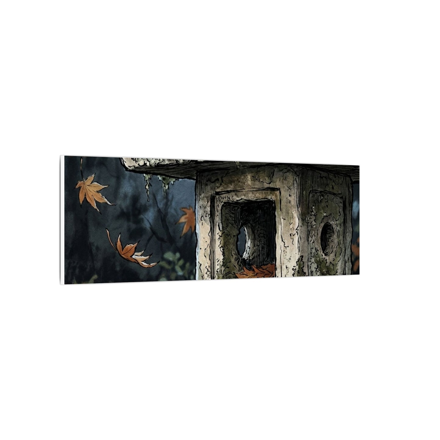 Shibui Stone Lantern Canvas Art - Japandi Minimal Line