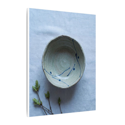 Spring Ceramic Bowl Minimal Line Canvas Art | Warm Decor