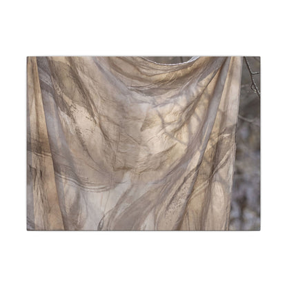 Ma Silk Drape Canvas Art - Japandi Japanese Pattern Art Print