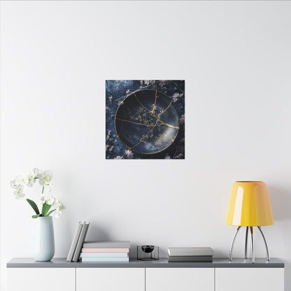 Cherry Blossom Winter Canvas Art | Kintsugi Philosophical Design