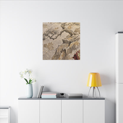 Pine Tree Canvas Art | Winter Japandi Japanese Pattern Art
