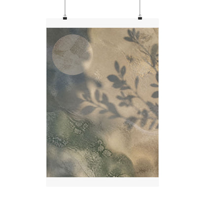 Winter Shadow Play Texture Wall Art Print | Cozy Decor