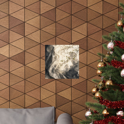 Silk Drape Spring Wall Art Print | Japandi Earthy Design