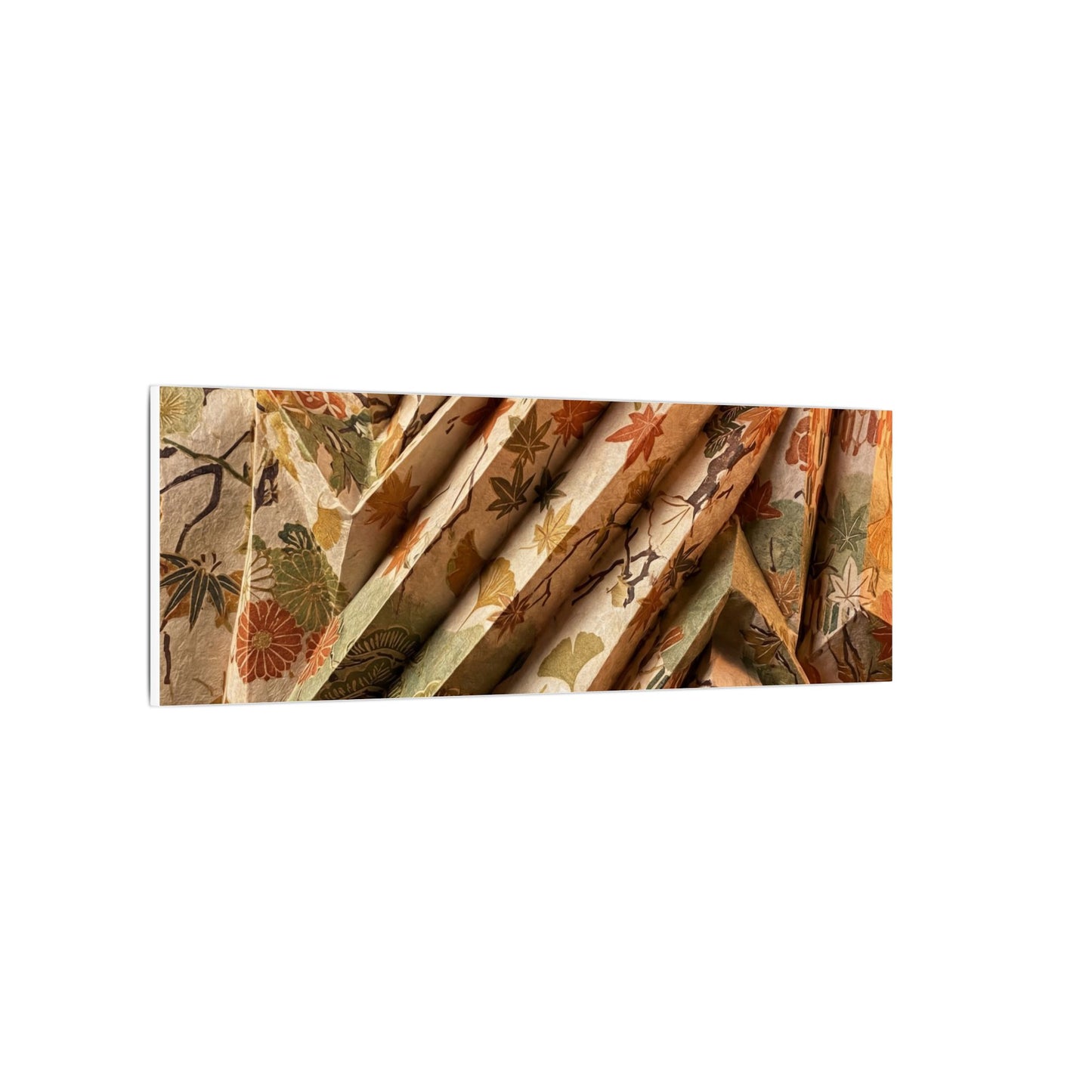 Paper Fold Autumn Canvas Art | Japandi Earthy Design