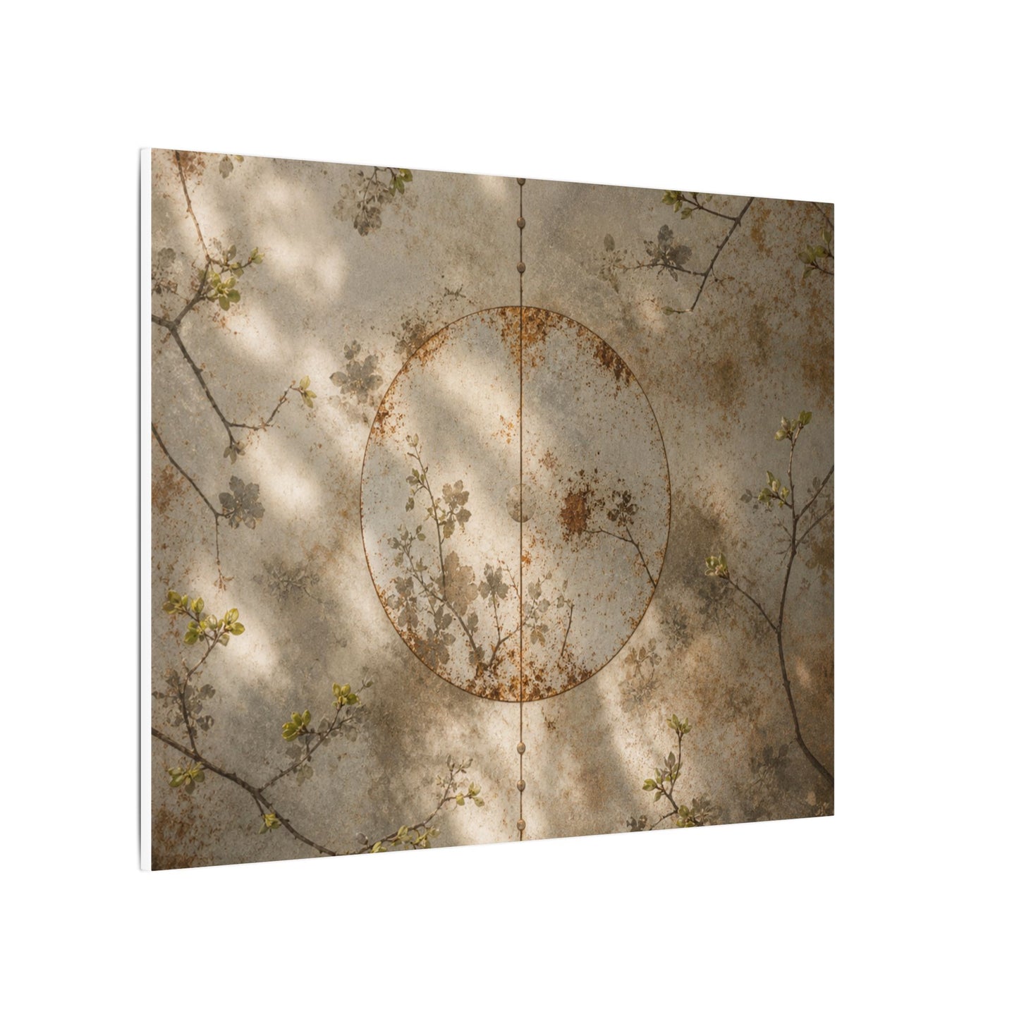 Japandi Rust Patina in Dappled | Japanese Pattern Canvas Art