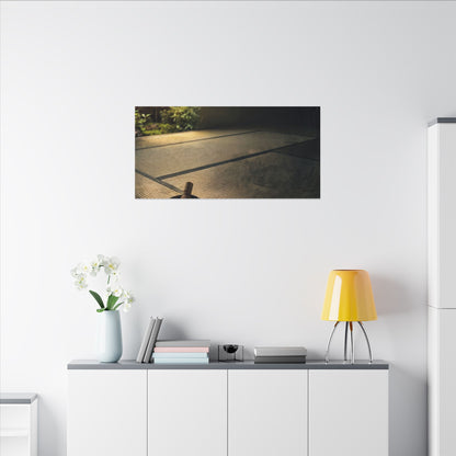 Dark Japandi Tea Ceremony in Golden Hour | Dark Texture Canvas Art