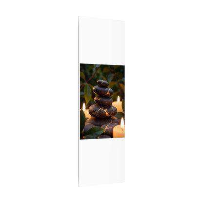 Summer River Stones Gold Vein Canvas Art | Philosophical Decor