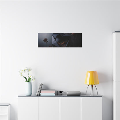 Dark Japandi Paper Fold in Dawn | Shadow Zen Canvas Art