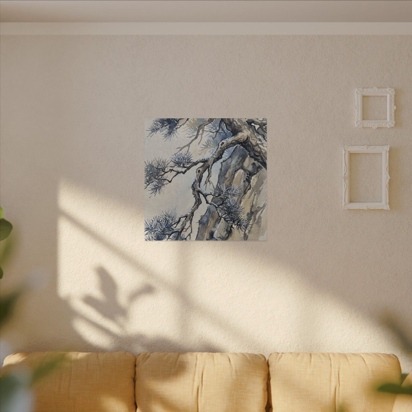 Moonlight Pine Tree Canvas Art - Japandi Seijaku