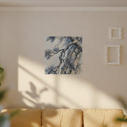 Moonlight Pine Tree Canvas Art - Japandi Seijaku