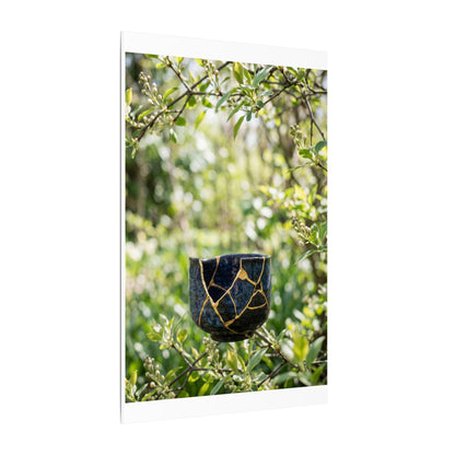 Kintsugi Broken Pottery in Dappled | Broken Beauty Canvas Art