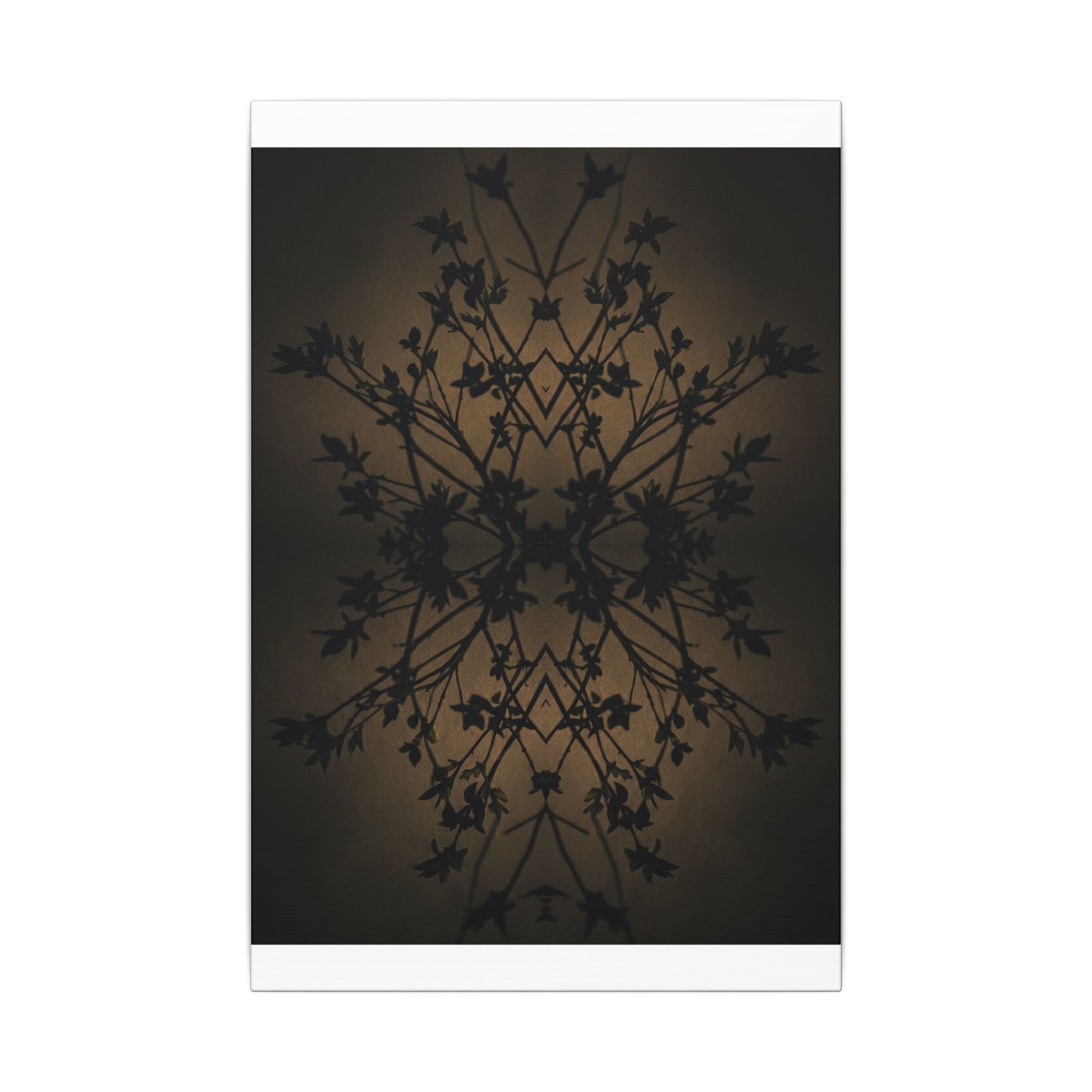 Golden Hour Shadow Play Canvas Art - Dark Japandi Seijaku