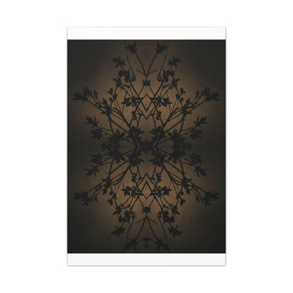 Golden Hour Shadow Play Canvas Art - Dark Japandi Seijaku