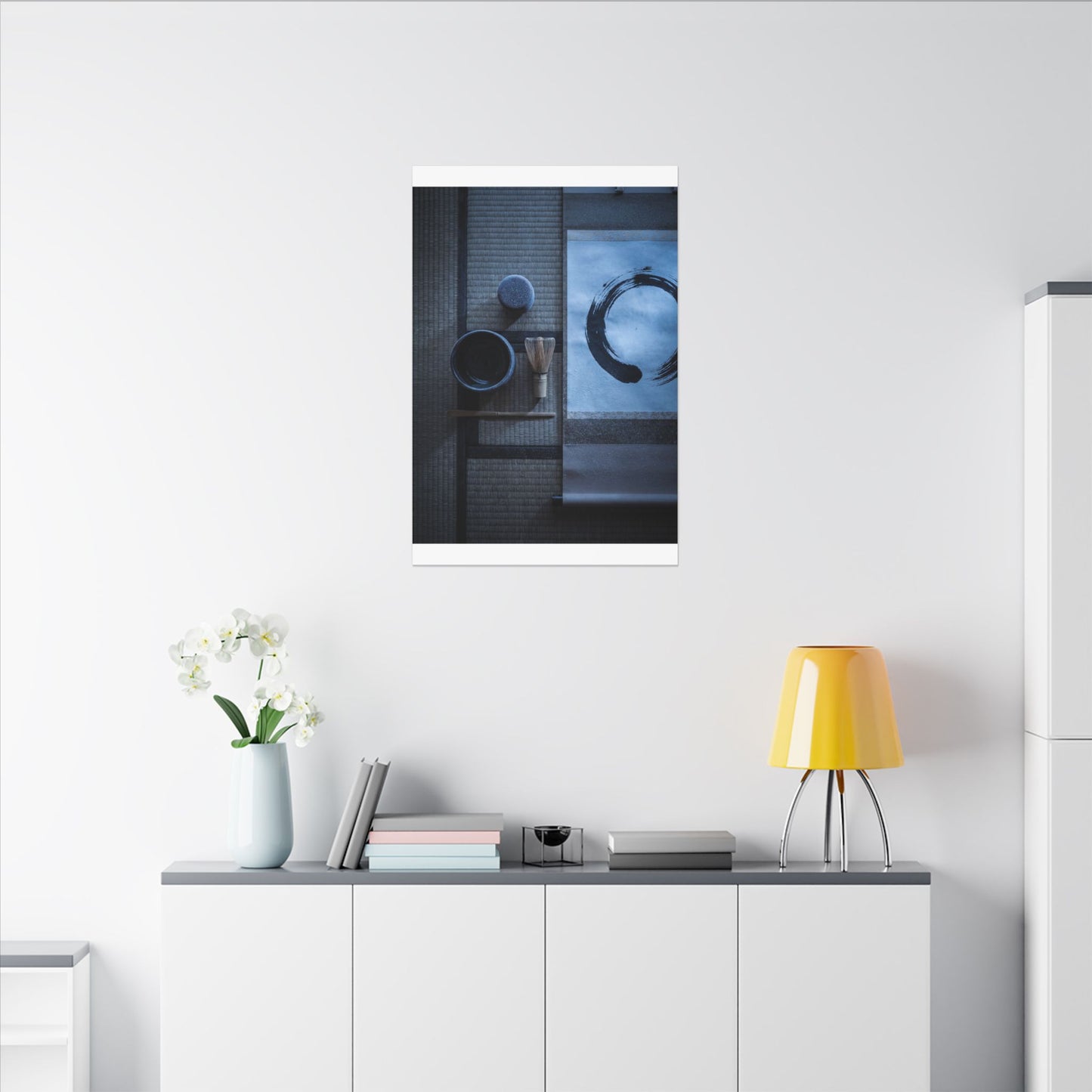 Tea Ceremony Enso Canvas Art | Calm Zen Art