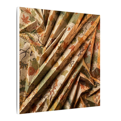 Paper Fold Autumn Canvas Art | Japandi Earthy Design