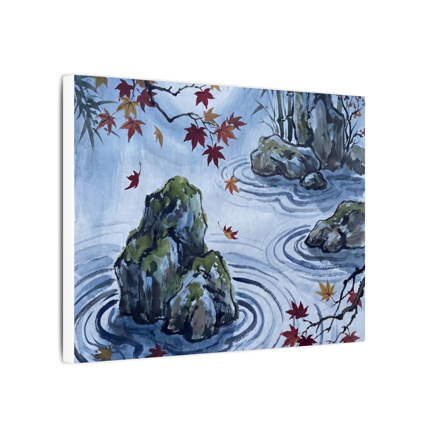 Rock Garden Autumn Canvas Art | Zen Tranquil Design