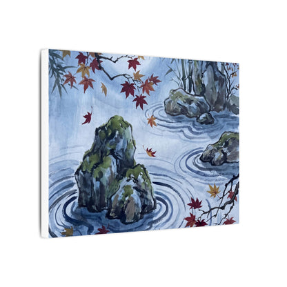 Rock Garden Autumn Canvas Art | Zen Tranquil Design