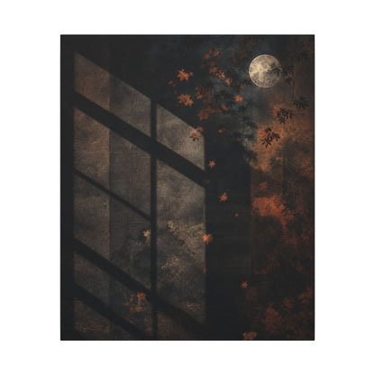 Sophisticated Shadow Play Canvas Art - Dark Texture Dark Japandi