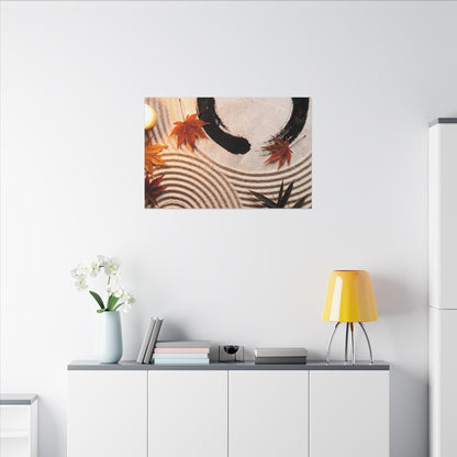 Tranquil Rock Garden Canvas Art - Enso Zen