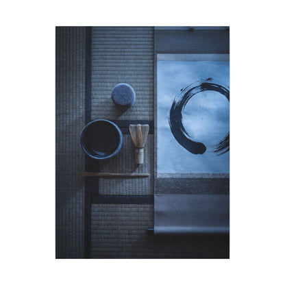 Tea Ceremony Enso Canvas Art | Calm Zen Art