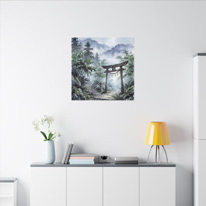 Moonlight Torii Gate Canvas Art - Zen Fukinsei