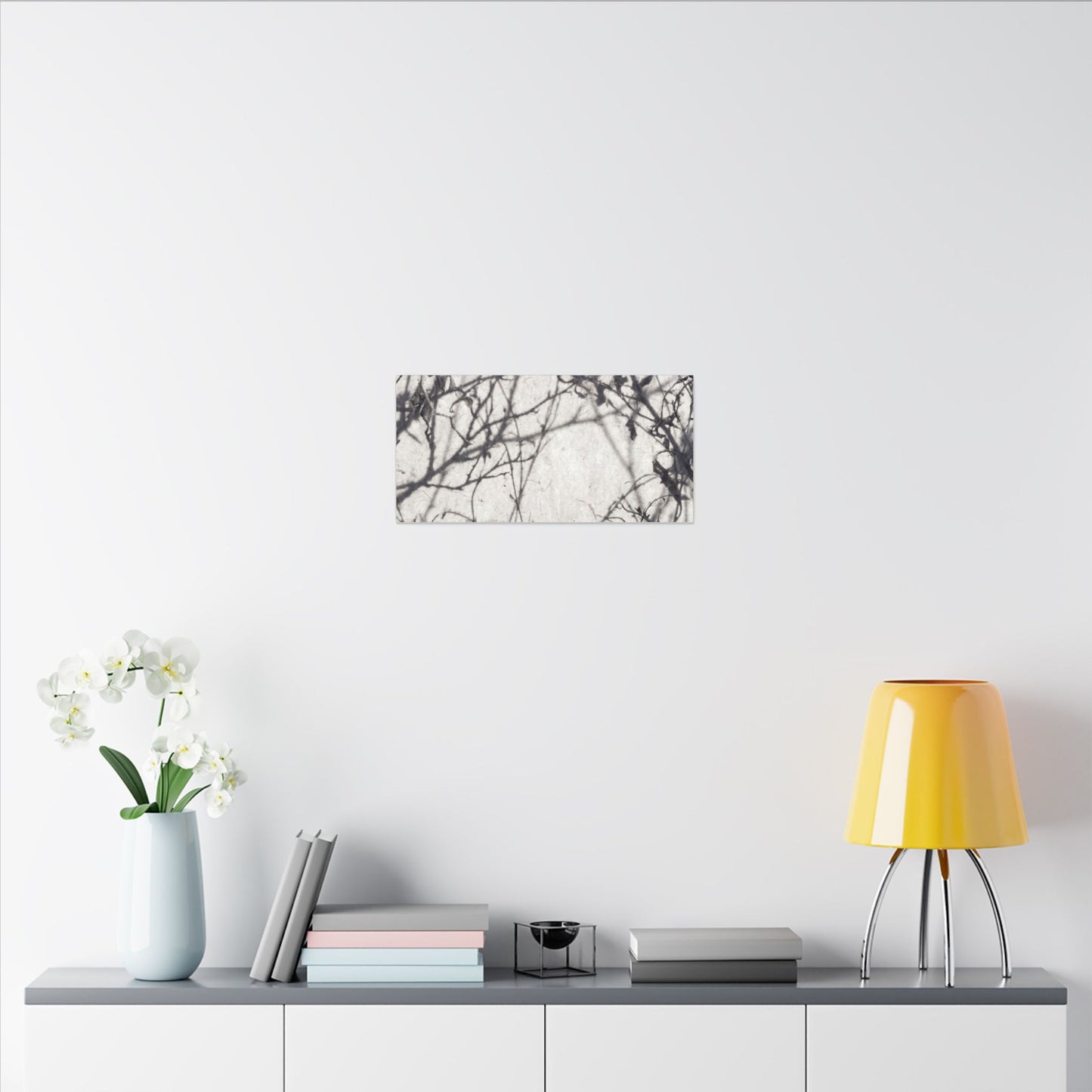 Winter Shadow Play Japanese Pattern Canvas Art | Elegant Decor