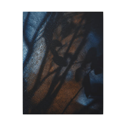 Moonlight Shadow Play Canvas Art - Dark Japandi Ma