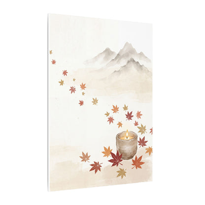 Earthy Mountain Mist Canvas Art - Japanese Pattern Japandi