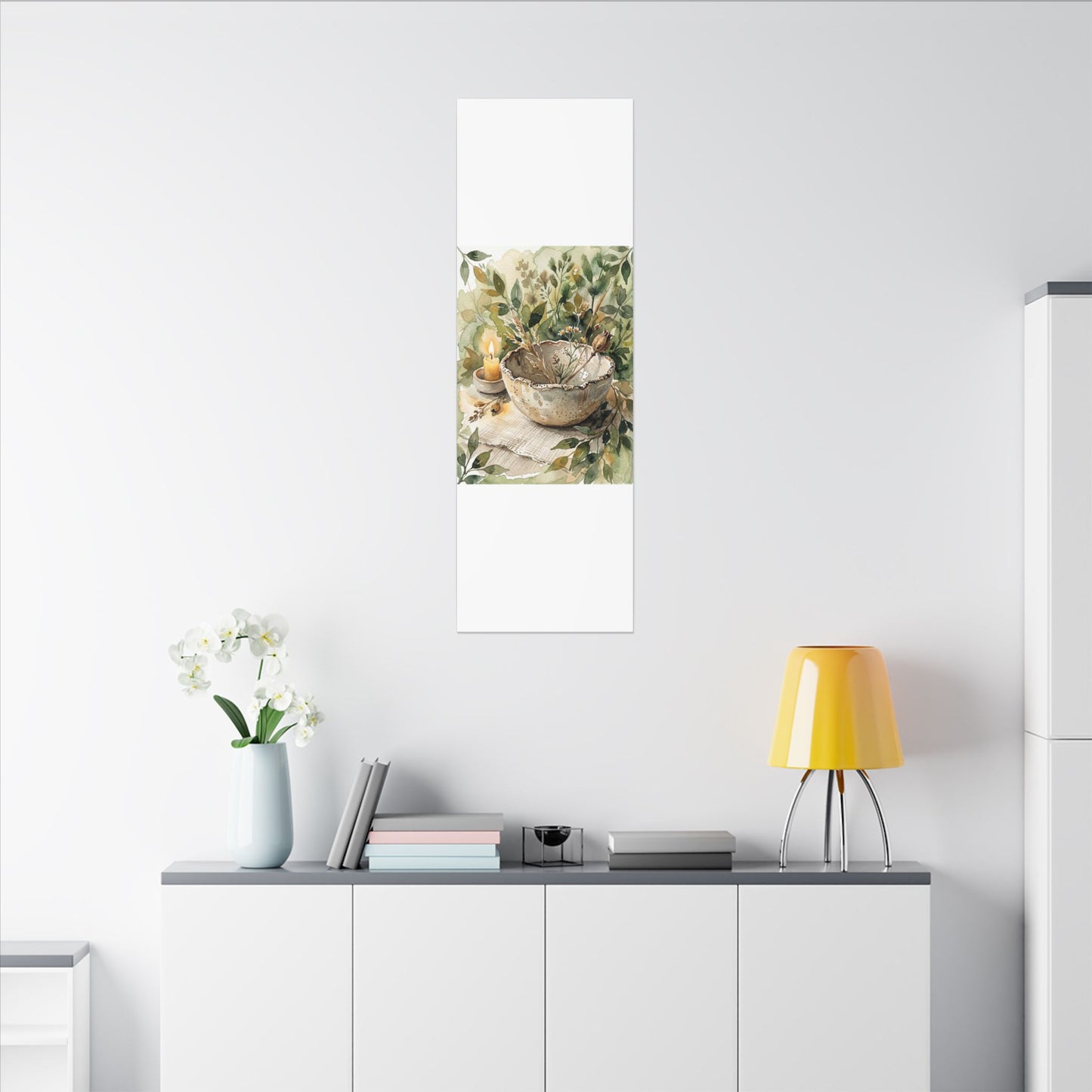 Ceramic Bowl Summer Canvas Art | Japandi Elegant Design