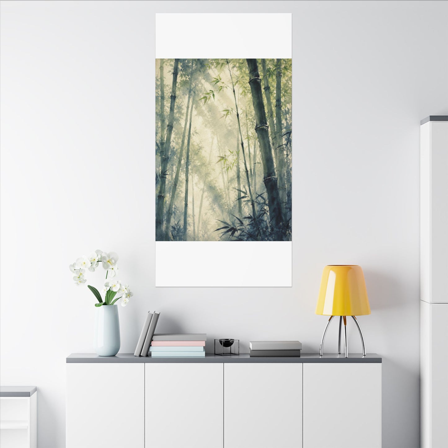 Bamboo Grove Spring Canvas Art | Zen Serene Design