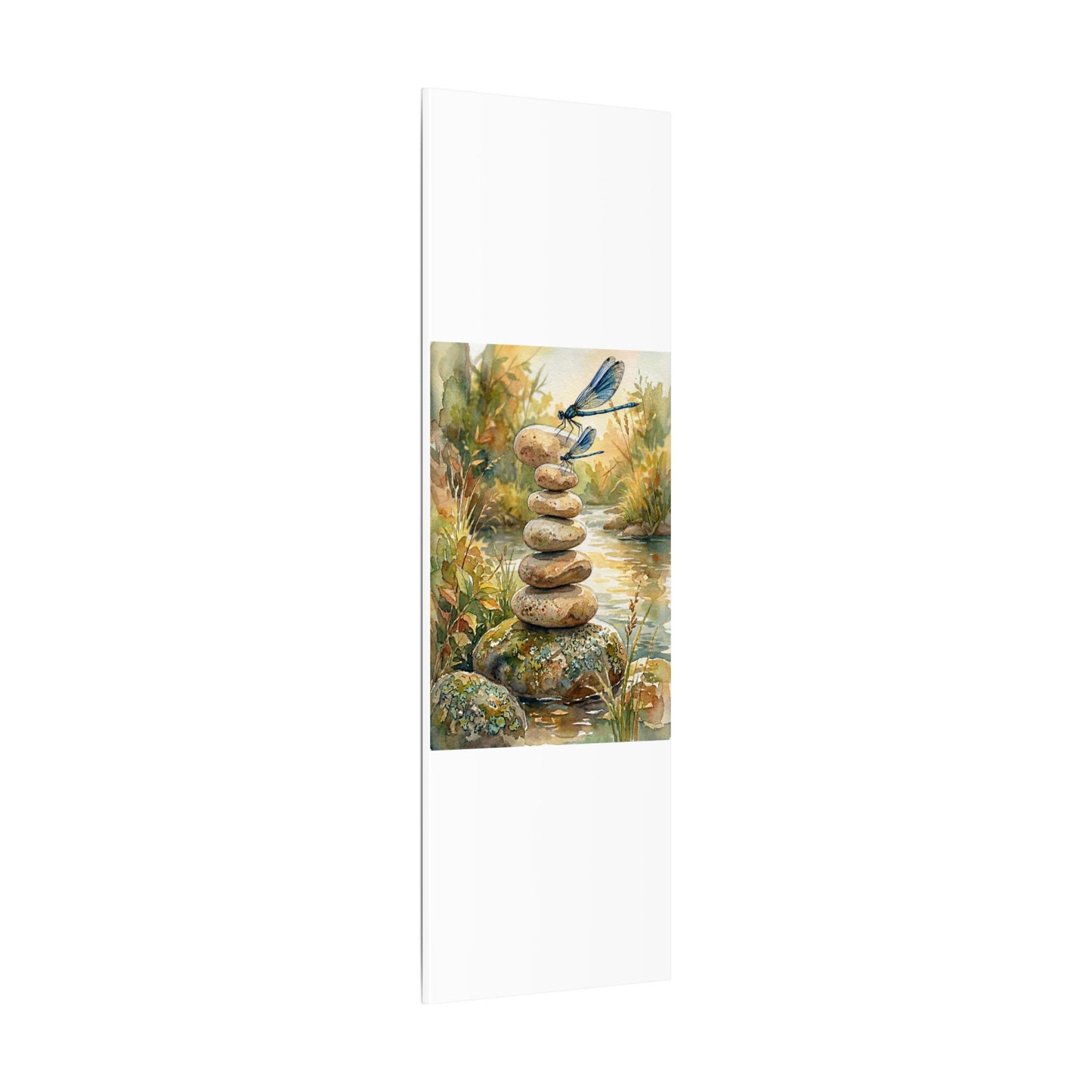 River Stones Summer Canvas Art | Japandi Cozy Design