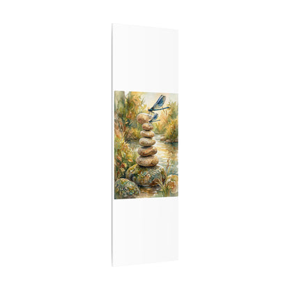 River Stones Summer Canvas Art | Japandi Cozy Design